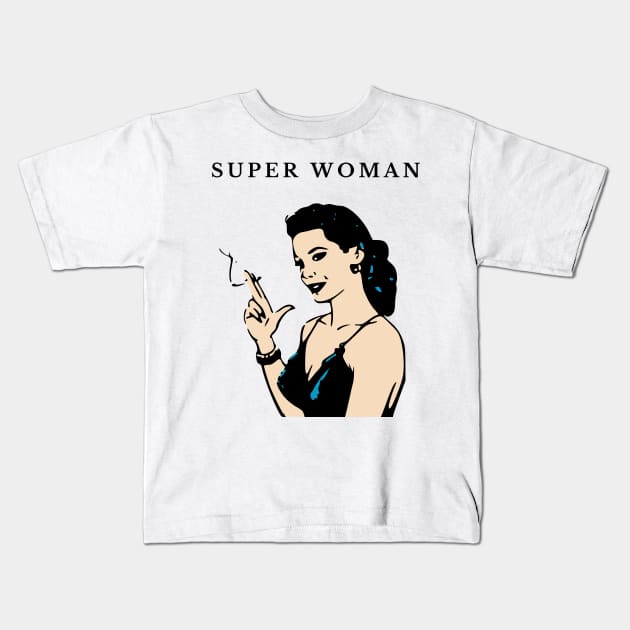 Super woman Kids T-Shirt by KOTB